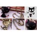 Подвеска Retro Black oil paint Cat Sweater